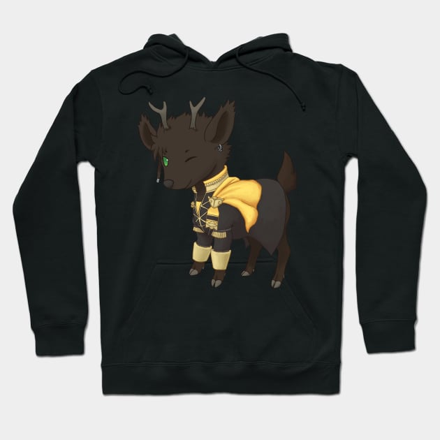 Scheming Deer Hoodie by ZioCorvid